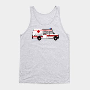 Ambulance cartoon illustration Tank Top